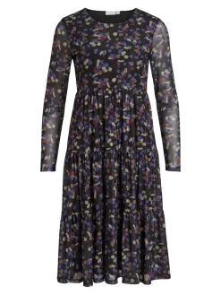 VIVOLETTIS MESI L/S MIDI DRESS/PB black