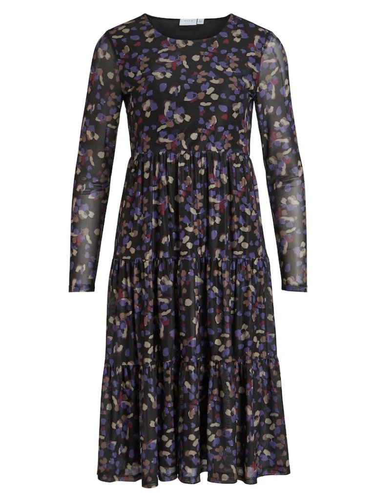 VIVOLETTIS MESI L/S MIDI DRESS/PB black