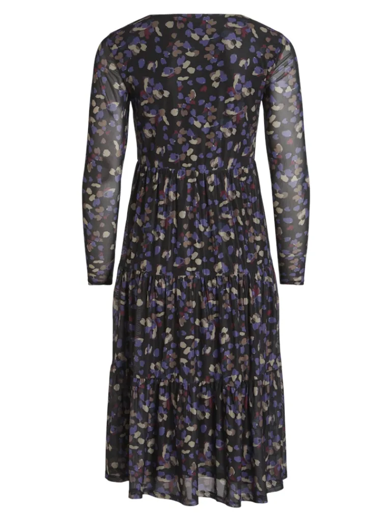 VIVOLETTIS MESI L/S MIDI DRESS/PB black