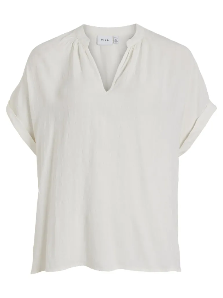 VIYARINA V-NECK S/S TOP/R egret