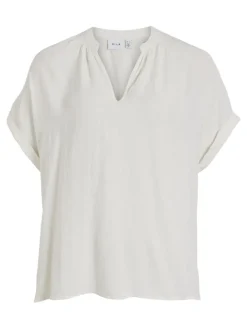 VIYARINA V-NECK S/S TOP/R egret