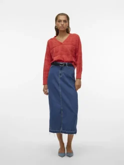VMABRIL LS V-NECK PULLOVER GA BOO cayenne