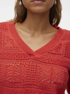 VMABRIL LS V-NECK PULLOVER GA BOO cayenne