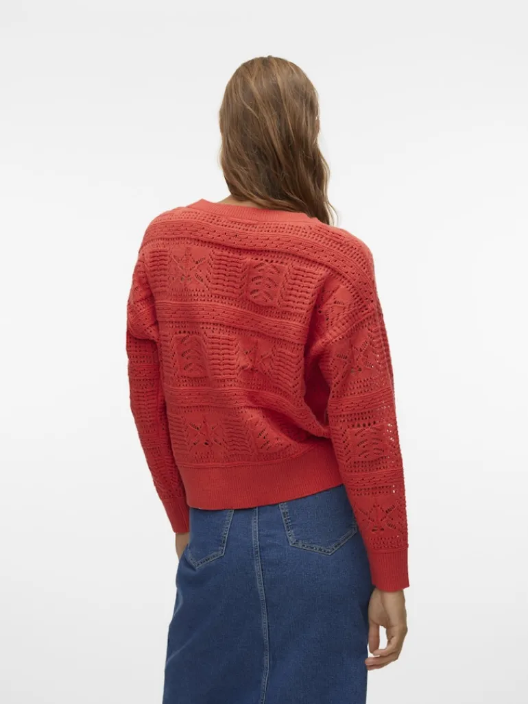 VMABRIL LS V-NECK PULLOVER GA BOO cayenne