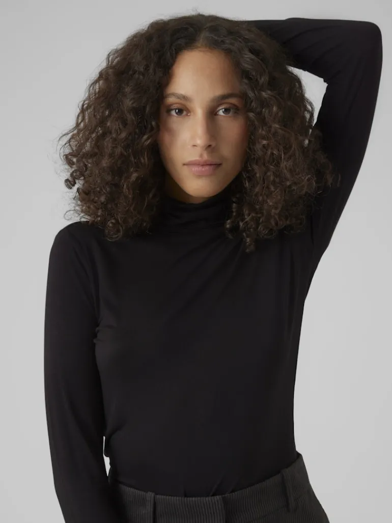 VMALBERTE LS ROLLNECK TOP JRS NOOS black