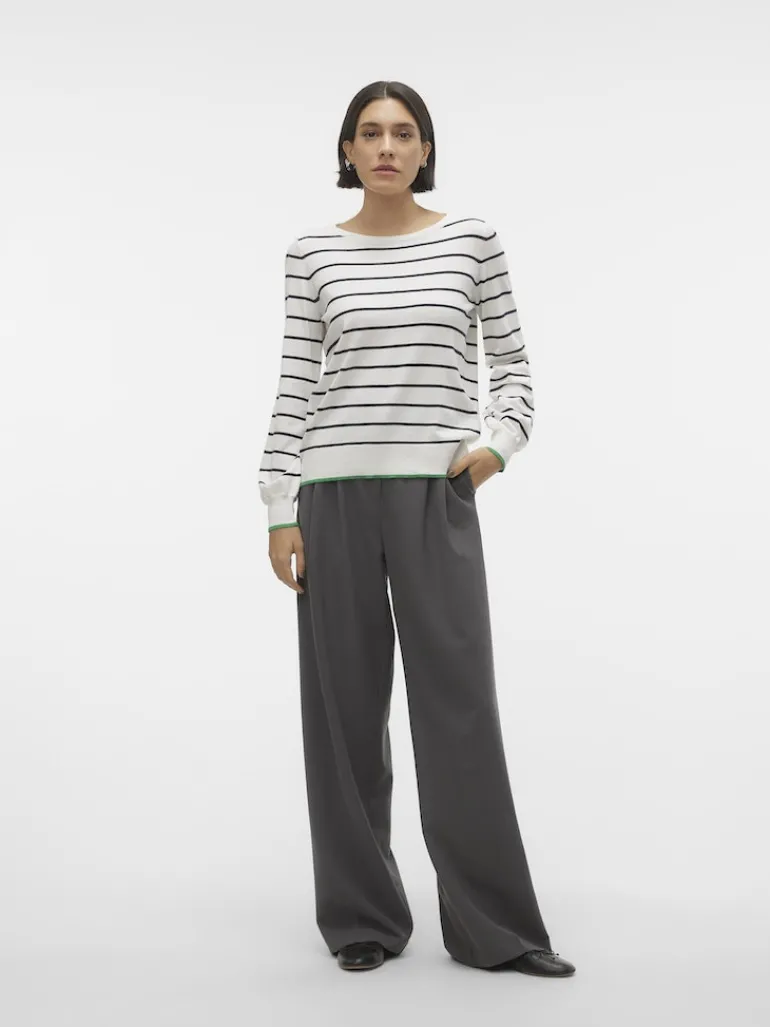 VMALMA LS O-NCK BUTTON BACK PULLOVER BOO snow white2