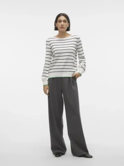 VMALMA LS O-NCK BUTTON BACK PULLOVER BOO snow white2