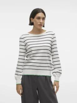 VMALMA LS O-NCK BUTTON BACK PULLOVER BOO snow white2