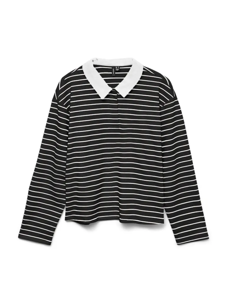 VMALMA LS STRIPED POLO TEE EXP black