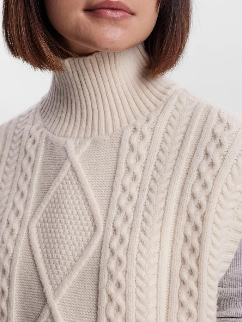 VMAMINA SL HIGH NECK VEST GA birch