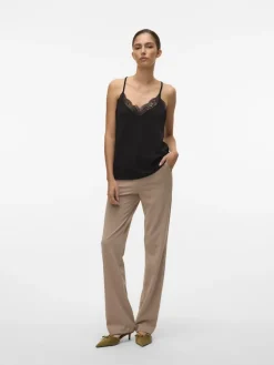 VMANA S/L LACE TOP GA NOOS black
