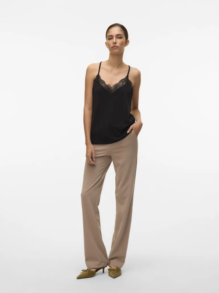 VMANA S/L LACE TOP GA NOOS black