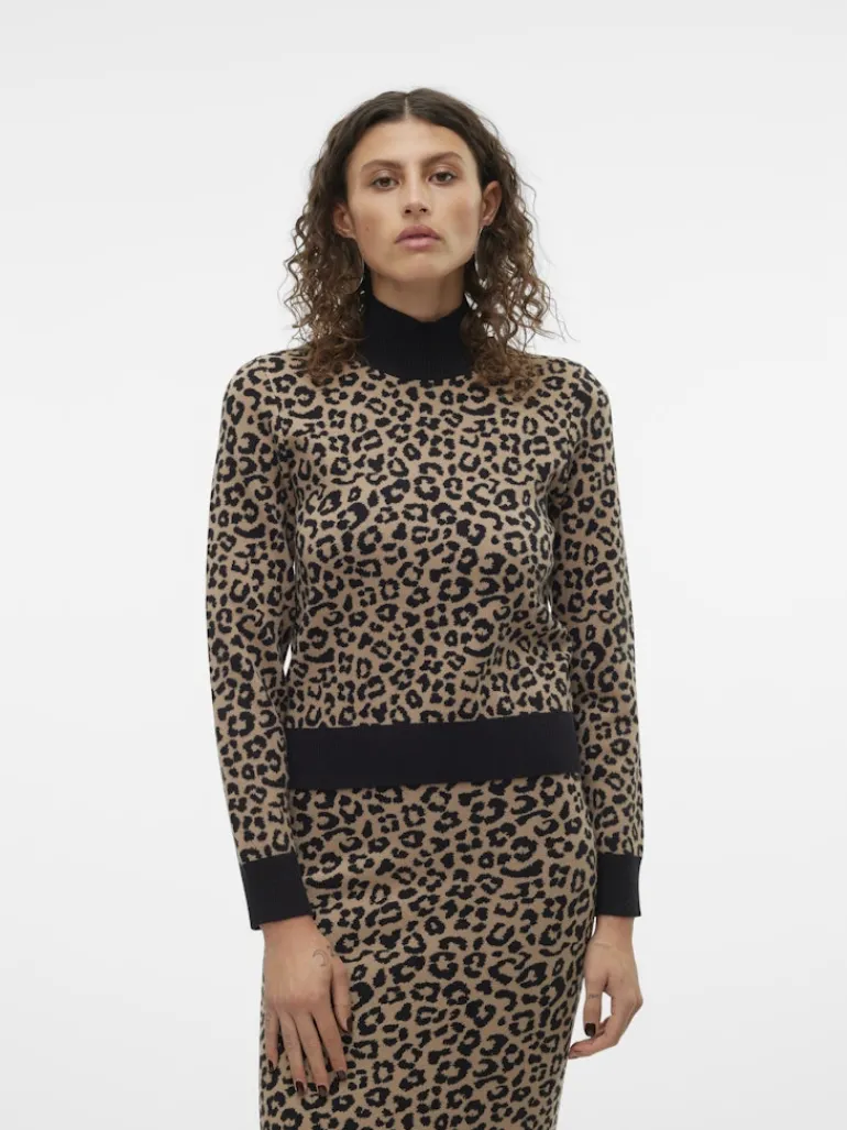 VMARIA ART LS HIGH-NECK PULLOVER GA black