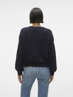 VMARLET LS O-NECK SHORT PULLOVER BOO navy blazer