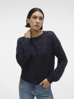 VMARLET LS O-NECK SHORT PULLOVER BOO navy blazer