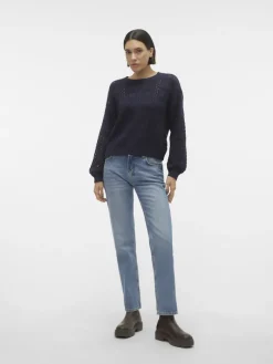 VMARLET LS O-NECK SHORT PULLOVER BOO navy blazer