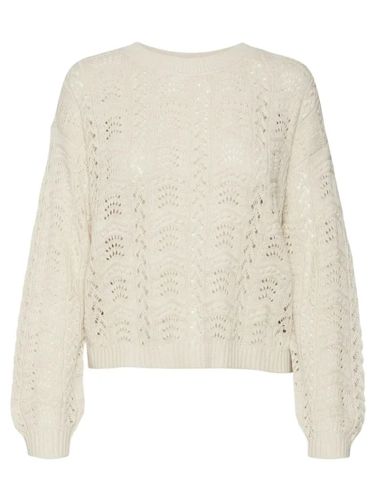 VMARLET LS O-NECK SHORT PULLOVER BOO birch