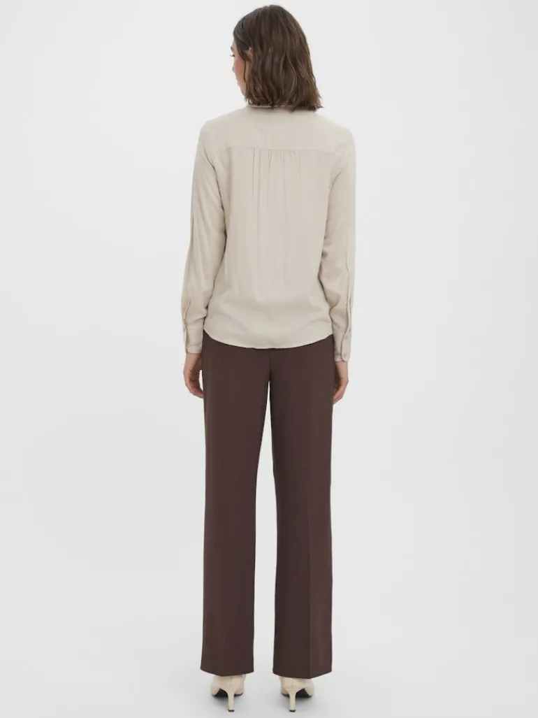 VMBEAUTY LS SHIRT WVN GA NOOS silver lining