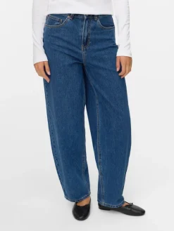 VMBILLIE HR BARREL ANK JEANS LI3142 NOOS medium blue denim