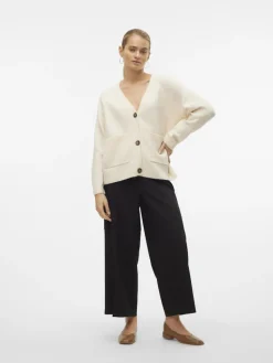 VMBOOM LS V-NECK BUTTON CARDIGAN GA NOOS birch