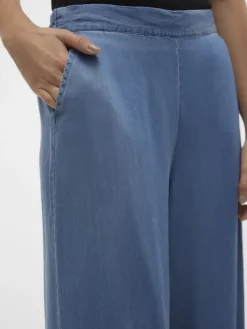VMBREE MR WIDE TENCEL CULOTTE GA NOOS medium blue denim