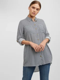 VMBUMPY L/S OVERSIZE SHIRT GA snow white