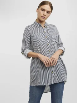 VMBUMPY L/S OVERSIZE SHIRT GA snow white