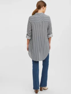 VMBUMPY L/S OVERSIZE SHIRT GA snow white