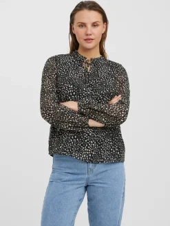VMCAITLYNN L/S TIE TOP EXP GA black2