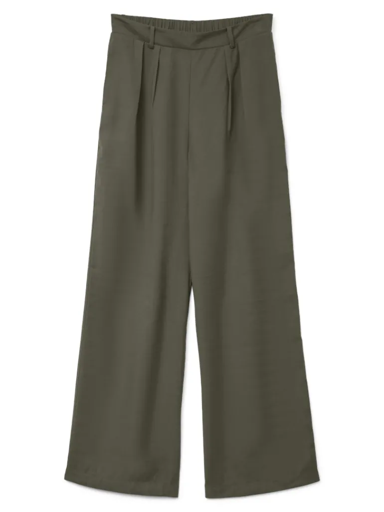 VMCAYSA H/W WIDE PLEATED PANT WVN EXP kalamata