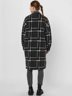 VMCHRISSIEQUILT LONG CHECK SHIRT GA dark grey melange