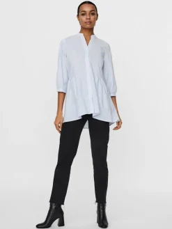 VMCLARA 3/4 LONG SHIRT NOOS snow white