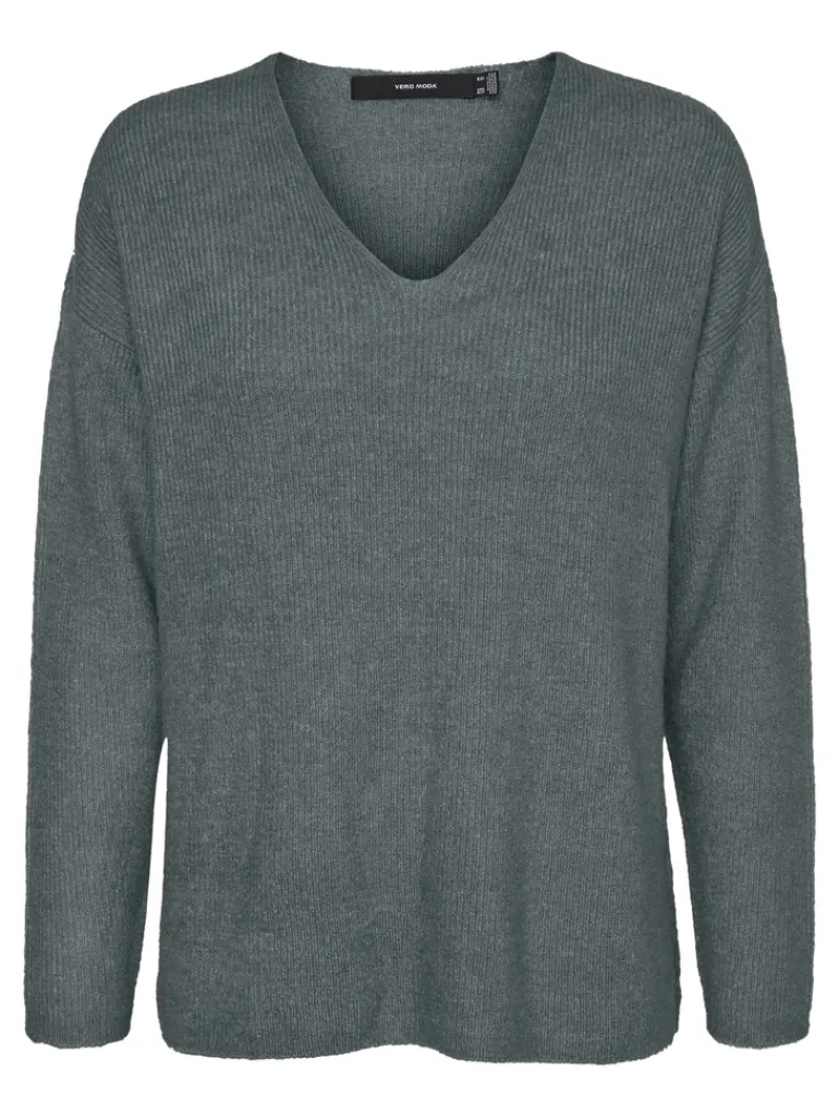 VMCREWLEFILE LS V-NECK BLOUSE NOOS balsam green