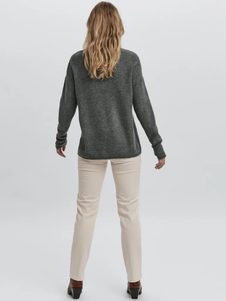 VMCREWLEFILE LS V-NECK BLOUSE NOOS balsam green