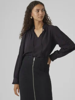 VMDAFNE LS TOP WVN black