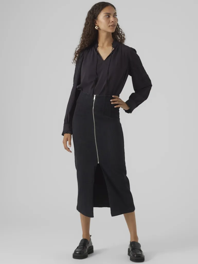 VMDAFNE LS TOP WVN black