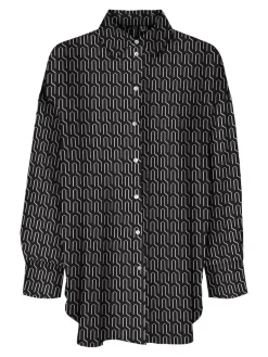VMDAISY DAS LS OVERSIZE SHIRT WVN black