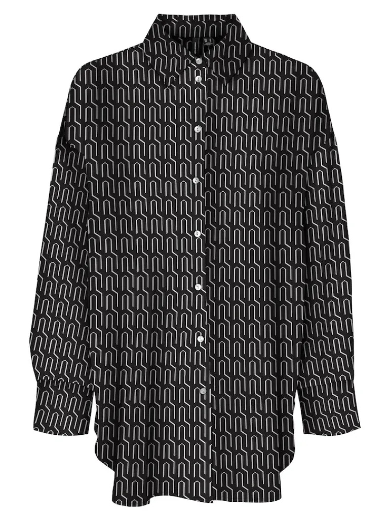 VMDAISY DAS LS OVERSIZE SHIRT WVN black