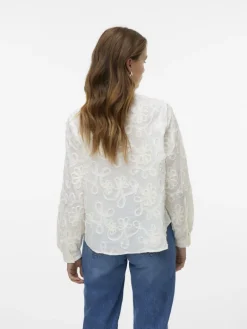 VMDAISY LS DETAIL TOP WVN cloud dancer