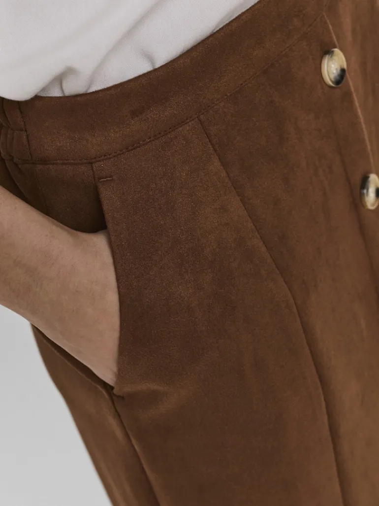 VMDANA HW SHORT FAUX SUEDE SKIRT GA cognac