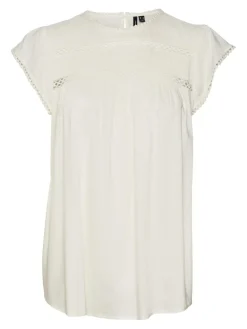 VMDEBBIE PLEAT S/L TOP NOOS snow white