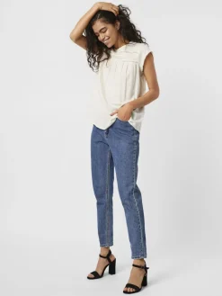 VMDEBBIE PLEAT S/L TOP NOOS snow white
