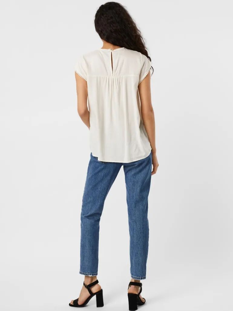 VMDEBBIE PLEAT S/L TOP NOOS snow white