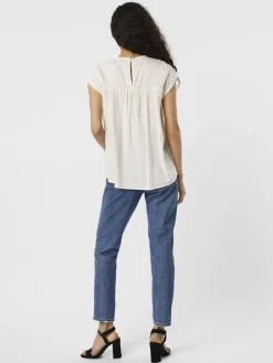 VMDEBBIE PLEAT S/L TOP NOOS snow white