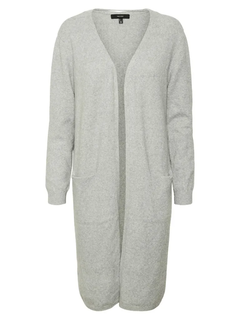 VMDOFFY LS LONG OPEN CARDIGAN GA NOOS light grey melange