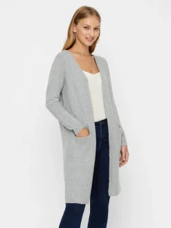 VMDOFFY LS LONG OPEN CARDIGAN GA NOOS light grey melange