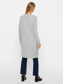 VMDOFFY LS LONG OPEN CARDIGAN GA NOOS light grey melange