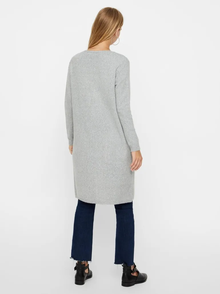 VMDOFFY LS LONG OPEN CARDIGAN GA NOOS light grey melange