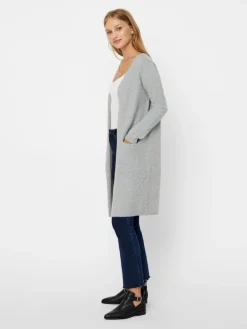 VMDOFFY LS LONG OPEN CARDIGAN GA NOOS light grey melange