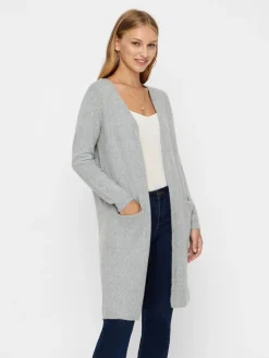 VMDOFFY LS LONG OPEN CARDIGAN GA NOOS light grey melange